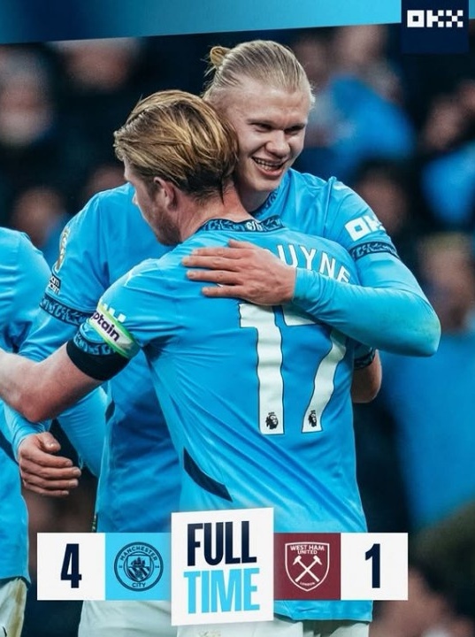 曼城再添一胜，西汉姆联再度败北的简单介绍